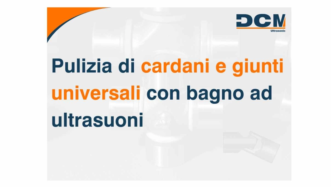 Pulitura ad ultrasuoni per giunti universali Pulizia dei cardani