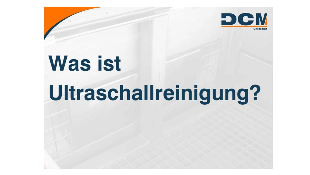 Ultraschall-Reinigungsmaschinen Ultraschallreinigung