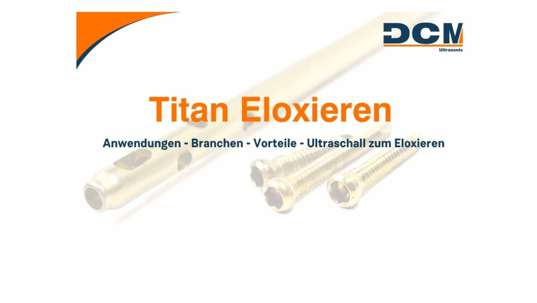 Titaneloxieren mit Ultraschall Eloxieren von Titan