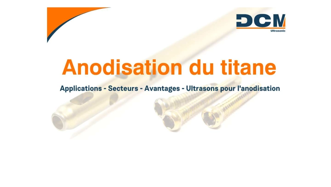 Anodisation du titane par ultrasons Anodisation au titane
